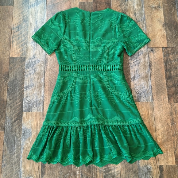JOA JUST ONE ANSWER green mini dress S - Picture 4 of 7